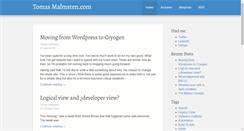 Desktop Screenshot of blog.tomasmalmsten.com